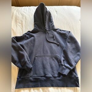 TNA Dark Blue Cozy Fleece Boyfriend Fit Hoodie